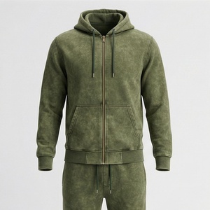 Conjunto Deportivo para Hombre, Cómodo y Ligero, Estilo Acid Wash, Sudadera con Capucha y Pantalones Deportivos, Personalizable con Logotipo OEM, Ropa Deportiva Premium - Product Image 1
