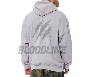 Sudadera con Capucha Morada para Hombre, Diseño Pintado a Mano, Tela Francesa de Algodón, Estilo Casual para Otoño - Product Image 5