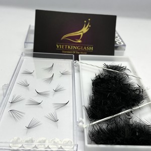ซัพพลายเออร์ Vietkinglash ขนตาปลอมแฮนด์เมด ธรรมชาติ นุ่ม สีดำด้าน 10D 0.03 0.05 C/CC/D/DD/M/L Curl รับทำโลโก้ตามสั่ง - Product Image 2
