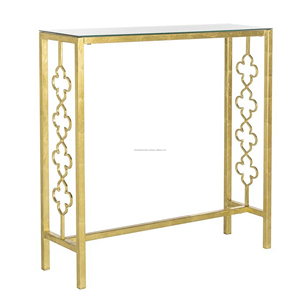 Tables console décoratives pour la maison Nouveau design élégant Verre moderne Métal Personnalisé Fabriqué à la main Décoration intérieure Prix personnalisé - Product Image 2