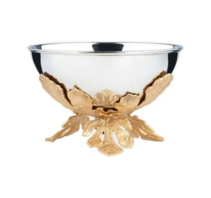 Cuenco de Servir de Metal con Acabado Plateado Premium con Soporte para Cocina, Hogar, Hotel, Restaurante, Frutas, Postres y Decoración de Mesa - Product Image 4