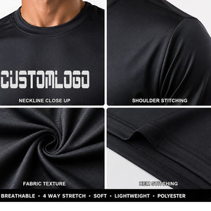 T-shirt de sport oversize pour homme, tendance, anti-transpiration, léger, respirant, anti-rétrécissement, à prix abordable - Product Image 5