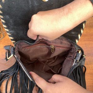 Vente en gros de sacs à franges en cuir de vachette tendance pour femmes 2024 sac à bandoulière en cuir véritable sacs à main de luxe en cuir véritable - Product Image 6