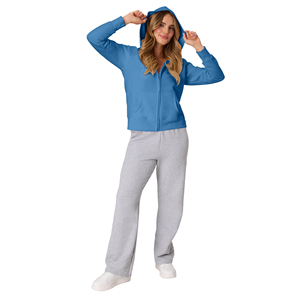 Women's <b>Clothing</b> Plus Size Full Zipper Hoodies Sweatshirts OEM Service Design Customized Zip Up Hoodie With Pockets - Product Image 3