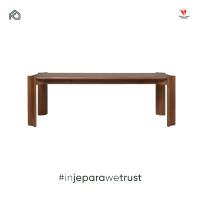 Table à manger minimaliste en teck, forme rectangulaire, design moderne, écologique, imperméable, durable, pour extérieur, ferme, hôtel