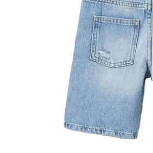 Shorts en jean vintage décontractés pour femmes, taille mi-haute, en coton délavé, style classique, pour l'été et le printemps, usage quotidien, vente en gros - Product Image 5