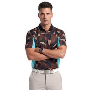 Men Wholesale Custom Design Golf Jersey Sublimation Mens Golf Shirts Shorts Sleeve Golf Polo Shirt - Product Image 1