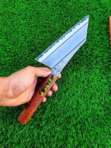 Cuchillo de Chef Industrial Ecológico Hecho a Mano, Hoja de Acero al Carbono Extra Afilada, Forjado, Ambidiestro, Estilo Vikingo, Mango de Madera, 8-9.9 pulgadas - Product Image 2
