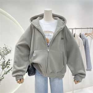 Fashion Autumn Solid <b>Hoodie</b> Sweatshirt Women Tops Casual Zip Up Solid <b>Hoodie</b> Streetwear Girl <b>Thin</b> Hooded Jacket Female - Product Image 6
