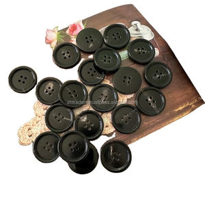 Alta calidad lujo clásico negro marrón oscuro botón traje chaqueta abrigo suéter uniforme genuino cuerno botones estilo alta costura - Product Image 4