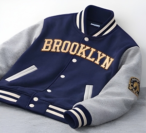 Veste universitaire en molleton de coton épais 450 GSM pour homme, style classique universitaire, avec logo personnalisé, mode urbaine, qualité export - Product Image 2