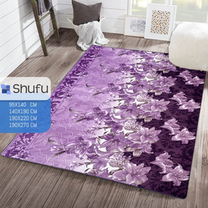 Tapis en polyester à motifs abstraits respectueux de l'environnement de qualité supérieure, anti-allergique pour le salon et la chambre à coucher - Product Image 6