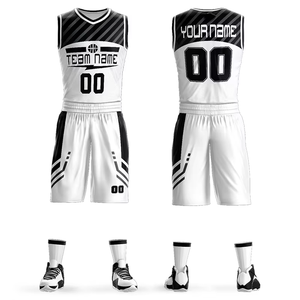 Full Sublimation Digital Print Basketball Uniform Sets Classic Old <b>School</b> Style Custom Street Basketball Jersey <b>Kits</b> for All Age - Product Image 5