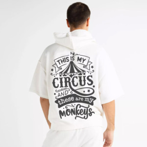 <b>Men's</b> White Breathable <b>Zip</b>-<b>Up</b> Hoodie and Shorts Set Streetwear Solid Cotton Tracksuit Summer 100% Cotton 210grm - Product Image 4