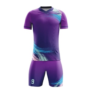 Latest Design Breathable Quick Dry Short Sleeve Front Logo Custom Size Solid Color 100% Polyester Men Soccer Uniform for All - Product Image 5