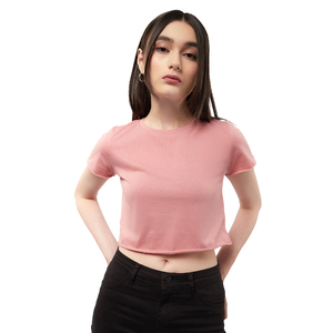 เสื้อครอปท็อปผ้าฝ้ายสำหรับผู้หญิง ดีไซน์ใหม่ คุณภาพสูง ระบายอากาศได้ดี เหมาะสำหรับฤดูร้อน แห้งเร็ว ปรับแต่งสีและโลโก้ได้ ขายส่ง - Product Image 1