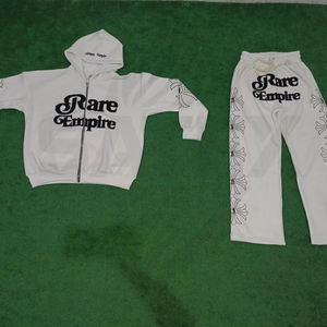 Ensemble de survêtement léger et uni pour homme, 100 % coton French Terry, effet vieilli, délavé au soleil et à l'acide, comprenant un pantalon de survêtement et un sweat à capuche - Product Image 1