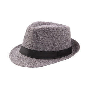 Beige Wool Fedora <b>Hat</b> With Red Leather Band Unisex Outdoor Spring Autumn Casual Adult 56-58CM - Product Image 4