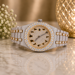 Reloj Hip Hop Automático de Acero Inoxidable con Diamantes de Moissanita y Cuarzo para Hombre, Totalmente Cubierto de Diamantes, de Lujo Premium - Product Image 1