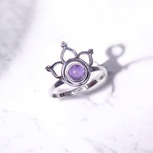 Bagues en argent sterling 925, bijoux en gros, améthyste, quartz rose, turquoise, bagues en argent avec pierres précieuses pour femmes - Product Image 4