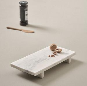 Bandeja Rectangular Elevada de Mármol de Lujo, Soporte de Exhibición de Piedra, Centro de Mesa para Café, Tabla de Servir para Cocina y Hogar - Product Image 1