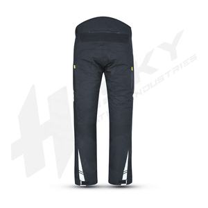 Pantalon de sport de course pour hommes XL noir Textile Cordura Coussinets de protection imperméables à fermeture éclair complète Personnalisables Moto - Product Image 2