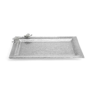 Metal Serving <b>Tray</b> With Dolphin Tail Handles Latest Design Decorative <b>Trays</b> Pewter Antique Finish Custom <b>Tray</b> Hot Sell - Product Image 3