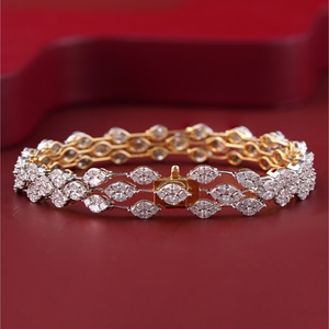 8.47 CT Marquise Princess Lab Grown Diamond Wide Tennis Bracelet 14K Two-Tone with 18K <b>Solid</b> Yellow <b>Gold</b> IGI Certified - Product Image 2