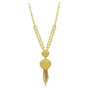 Wholesale 14K18K24K Micron Gold Filled Turkey <b>Bridal</b> Long Necklaces Set Traditional Dubai Style Fashion Jewelry Sets Oro Joyeria - Product Image 5