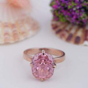 925 Sterling <b>Silver</b> Pink Cushion Cut Moissanite <b>Solitaire</b> Engagement <b>Ring</b> Rose Gold Wedding Promise <b>Ring</b> for Women - Product Image 4