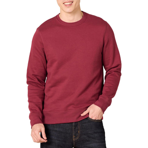 Men's Crew Neck Pullover Sweatshirt Solid Color Casual Knitted Cotton Loose Fit Winter Wear Digital Printing Eco-Friendly - Product Image 2