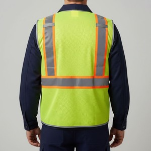 Gilet de sécurité réfléchissant haute visibilité OEM, vêtements de travail légers et protecteurs pour une utilisation industrielle et routière - Product Image 2