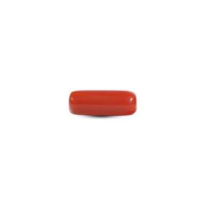 Natural Red Coral Oval Cabochon Loose Gemstone 6.05 Carat for Fine Jewelry - Product Image 1