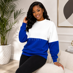 Sweat-shirt à col rond HMR Sorority Sisterhood, color-block, manches longues, tricoté, respirant, pour l'automne - Product Image 3