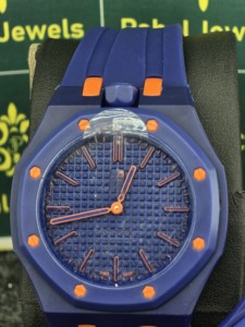 Reloj de Cuarzo Vintage de Lujo para Hombre, Azul, Redondo, con Correa de Plástico, Esfera Analógica, Sin Resistencia al Agua, Estilo Deportivo, Caja de 40 mm - Product Image 4