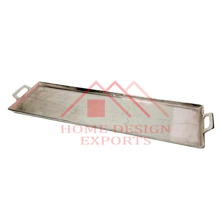 Antique Gold Aluminium Serving Platter Tray for Table Centerpieces/ Metal Aluminium Serving Fruits Tray for Table Top Decor