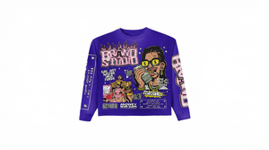<b>Men's</b> Long Sleeve Crewneck Sweatshirt With Bold Graphic Print Street Style Design Regular Fit O-Neck - Product Image 3