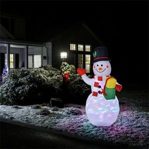 5 Foot Tall Snowman Inflatable Christmas Decoration with Colorful LED Lights Outdoor Holiday Yard Decorations - Product Image 6
