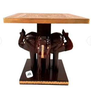 Handmade Wooden <b>Mini</b> Elephant Stool <b>Table</b> Riser-Indoor/Outdoor Decor Wedding - Product Image 1