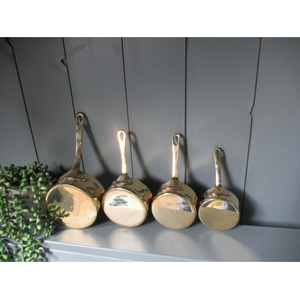 Handmade Tabletop Kitchenware <b>Measuring</b> Cups And <b>Spoon</b> Set 4 Piece Set Gold Color Plated With Brass Material Made Long Handle - Product Image 5