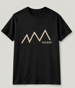 Men's <b>White</b> Hip Hop Short Sleeve T-Shirt with Black Wave Logo Print O-Neck Regular Fit 100% Cotton Knitted - Product Image 4
