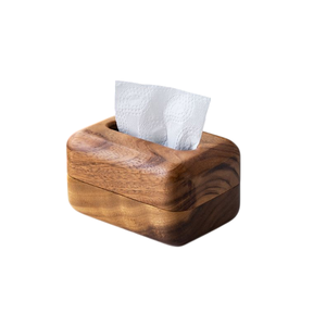 Boîte à mouchoirs en bois massif pour comptoir de salle de bain, décoration de table pour la maison et le bureau, boîtes à mouchoirs, porte-mouchoirs de vanité - Product Image 1