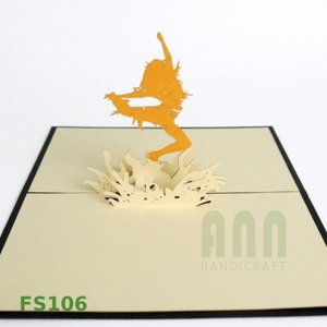 ANN HANDICRAFT Vuly Custom Printed 4 Color Die Cutting 3D Pop-Up 'Thank You' Thanksgiving Greeting Cards Vietnam Paper Material - Product Image 1
