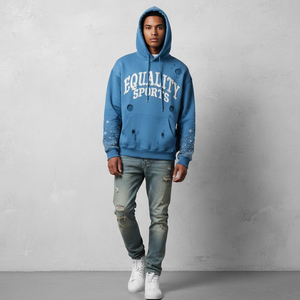 Sudadera con Capucha Premium para Hombre, Estilo Acid Wash, Gruesa, Desgastada, Estilo Urbano, Ecológica, Impermeable, Talla Grande - Product Image 5