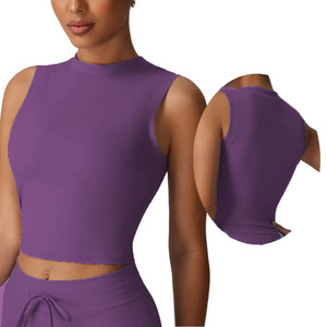 Camiseta Deportiva sin Mangas para Mujer, para Gimnasio, Fitness, Yoga, con Estampado de Logotipo Personalizado, de Secado Rápido, Camiseta Corta - Product Image 1