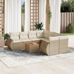 Conjunto de Sofás de Jardín en Color Beige Crema - Product Image 1