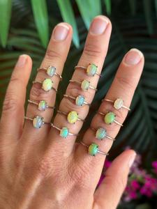 Ethiopian <b>Opal</b> Solid 925 Sterling <b>Silver</b> Engagement Wedding <b>Ring</b> Bohemian Style Gift - Product Image 2