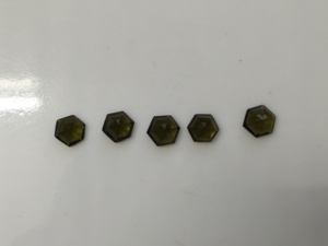 Pierres précieuses naturelles Moldawhite 8MM, taille hexagonale, certifiées naturelles pour la fabrication de bijoux - Product Image 3