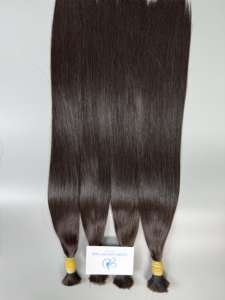 Extensions de cheveux humains vierges vietnamiens 100% bruts SDD, couleur noire et brune tendance, lisses naturelles, vente en gros - Product Image 2