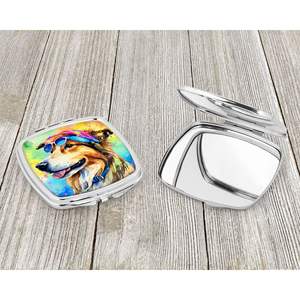 Collie Hippie Dawg Compact Pliant Miroir De Maquillage Portable Voyage Miroir De Poche Décoratif pour Femmes et Filles Cadeau - Product Image 3